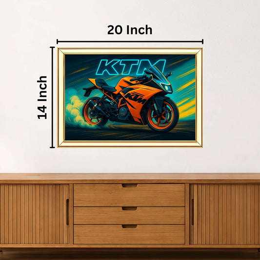 Vibrant KTM Painting | Ideal for Gifting | Size 14x20 Inch