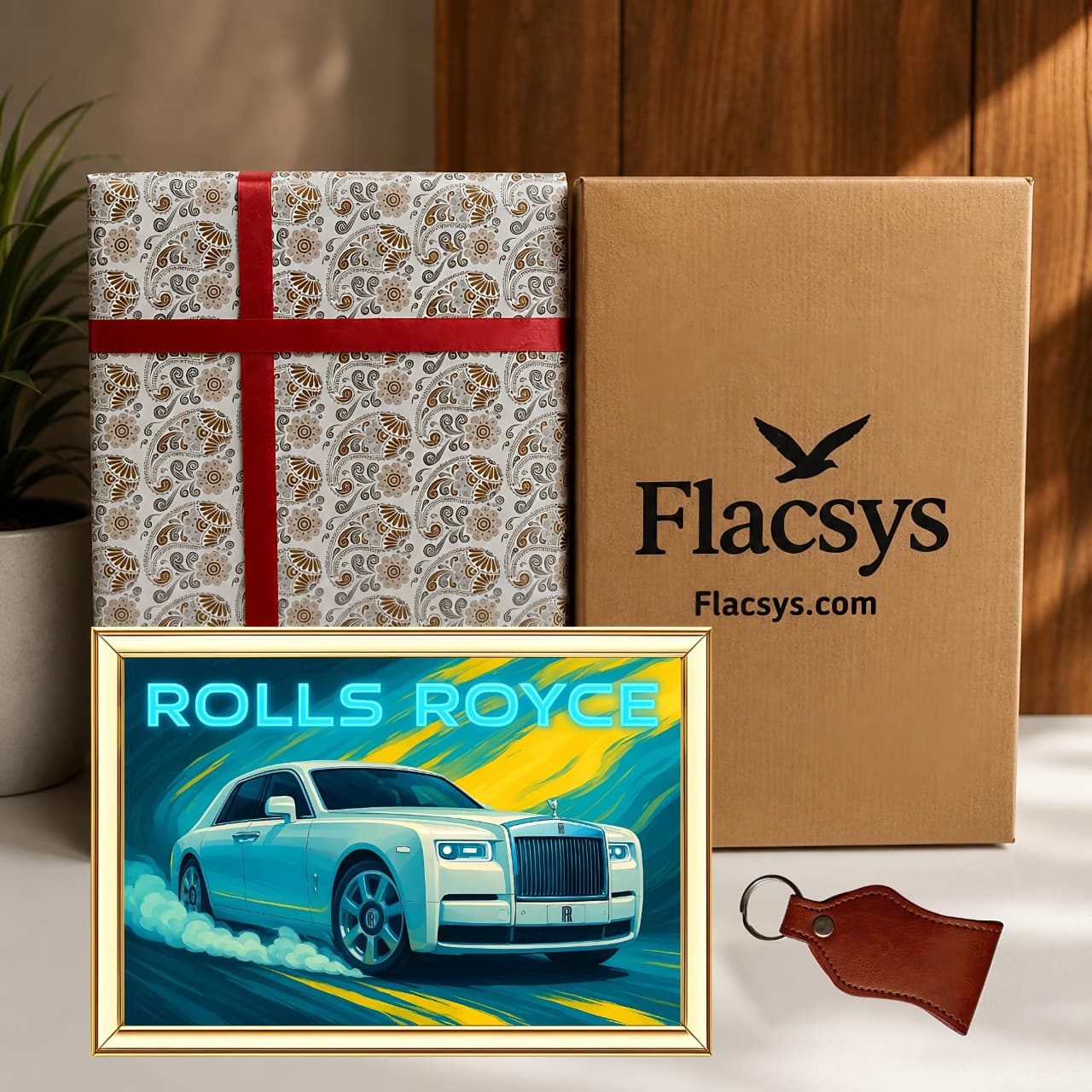 Rolls Royce Digital Painting | Ideal for Gifting | Size 14x20 Inch