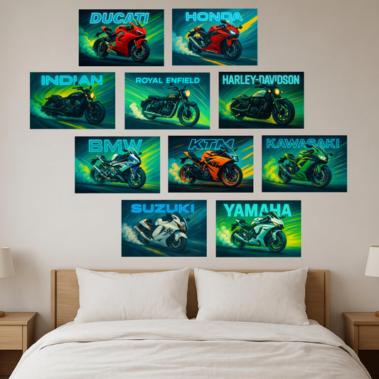 Premium Superbike Combo Poster Set for Modern Wall Decor and Bike Lovers.