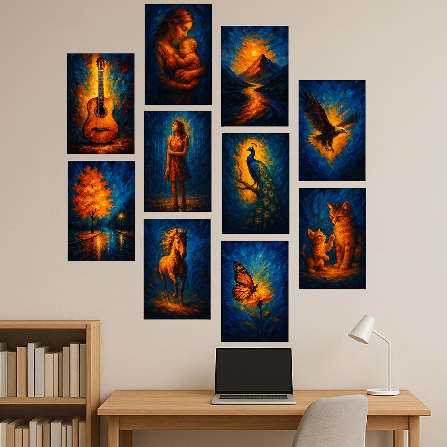 Premium High-Resolution Artistic Paintings Combo Poster for Modern Homes.