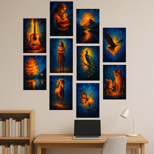 Premium High-Resolution Artistic Paintings Combo Poster for Modern Homes.