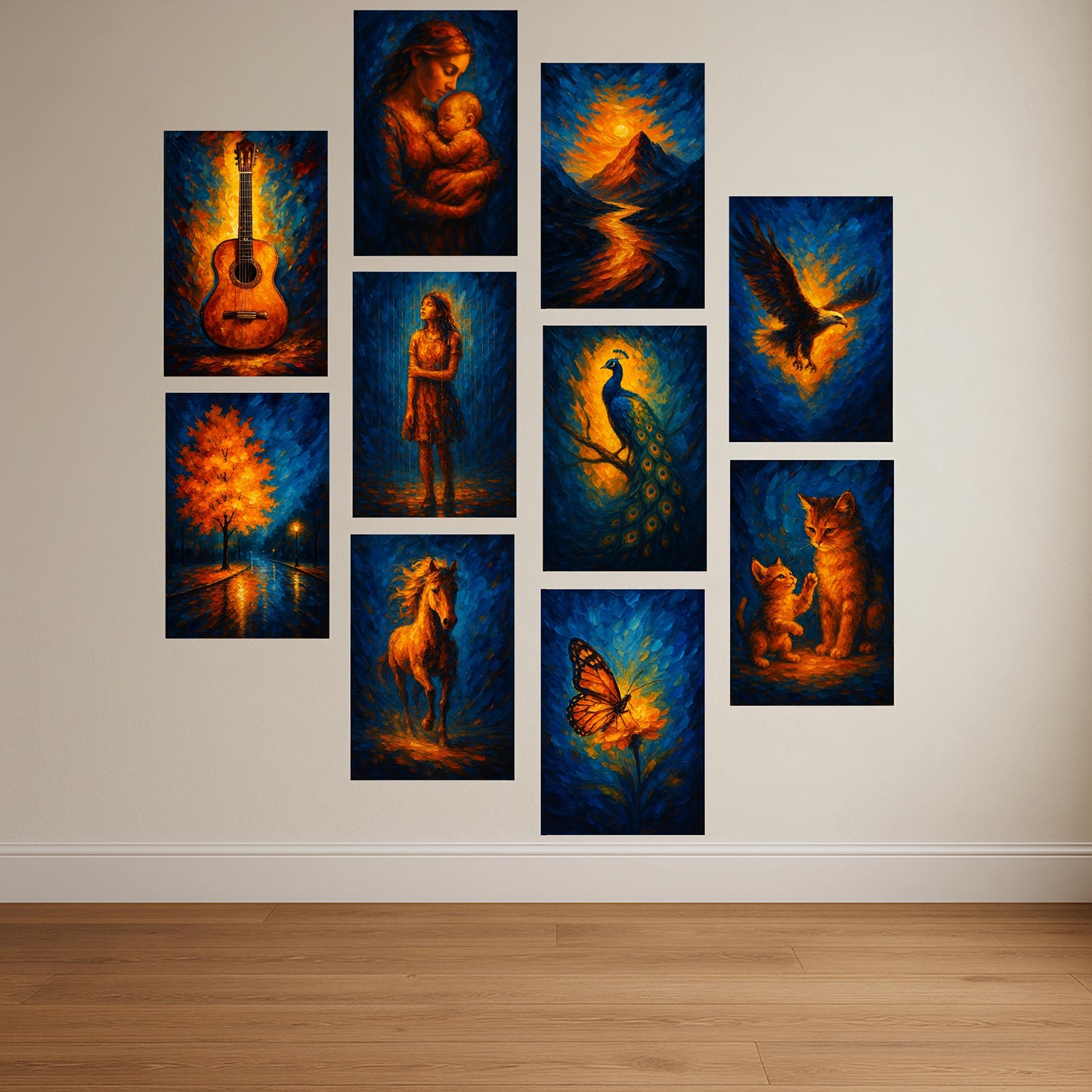 Premium High-Resolution Artistic Paintings Combo Poster for Modern Homes.