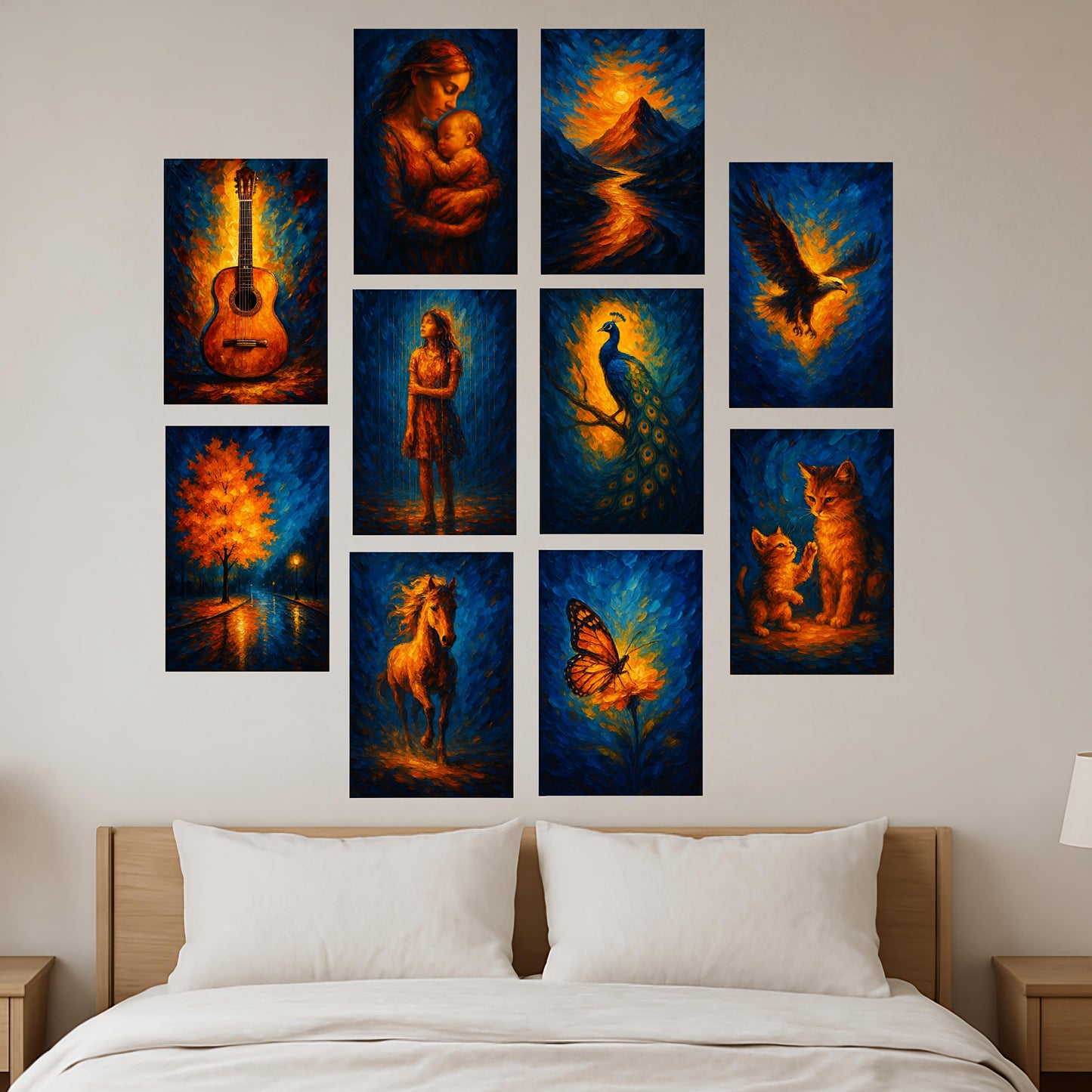 Premium High-Resolution Artistic Paintings Combo Poster for Modern Homes.