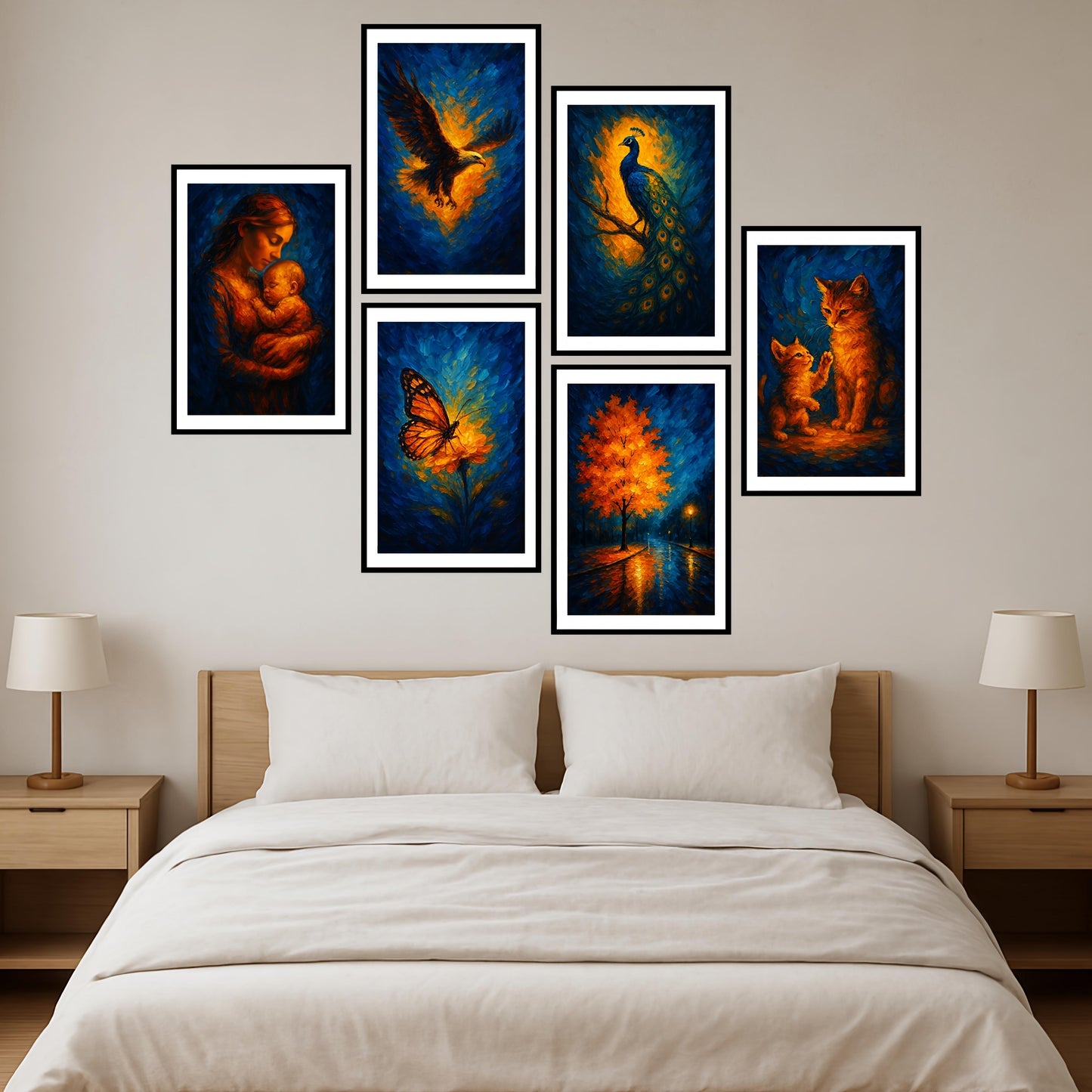 Premium Vibrant Aesthetic Design Combo Poster Set | Pack of 6