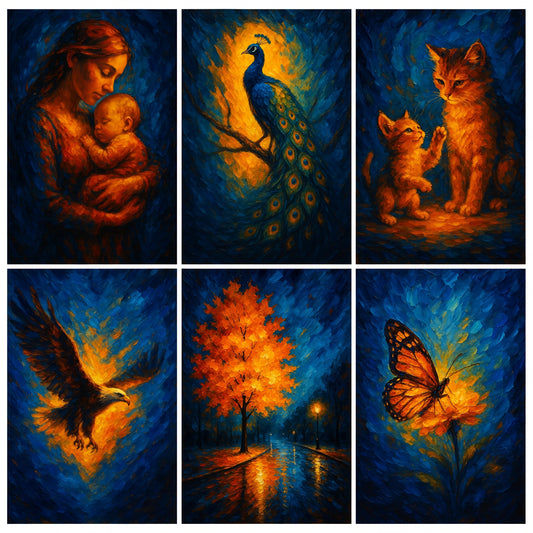 Premium Aesthetic Design Wall Art Combo Poster Set | Pack of 6