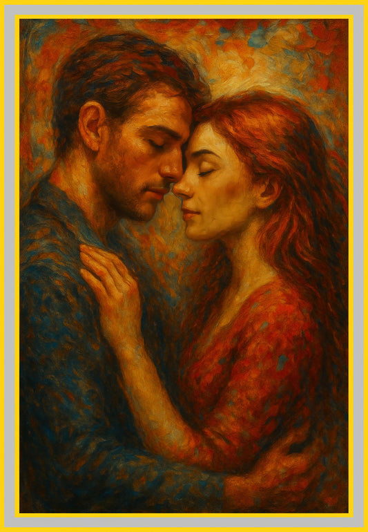 Vibrant Couple Painting: Ideal Gift for Couples