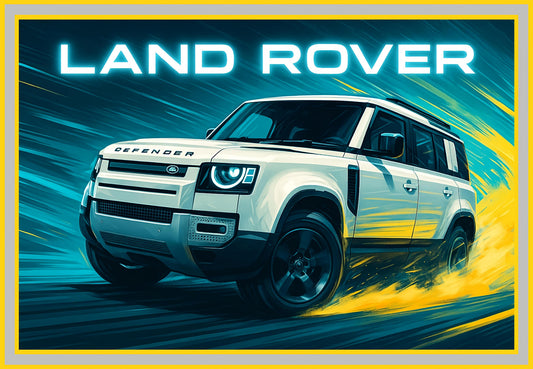 Vibrant Land Rover Painting: Ideal for Gifting (Size 14X20 Inch)