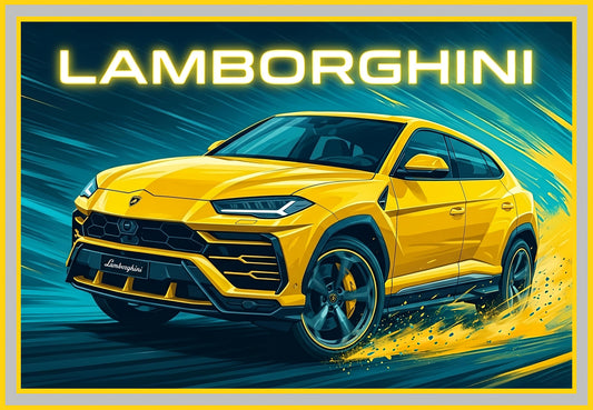 Vibrant Lamborghini Painting: Ideal for Gifting (Size 14X20 Inch)