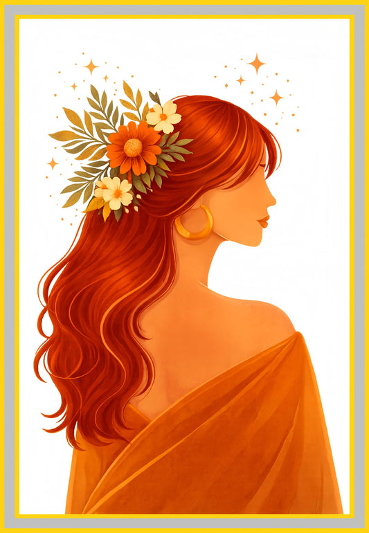 Vibrant Modern Girl Painting: Ideal for Gifting (Size 14X20 Inch)