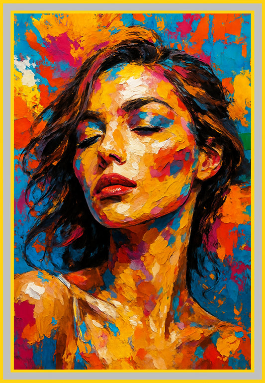 Vibrant Girl Oil Painting: Ideal for Gifting (Size 14X20 Inch)