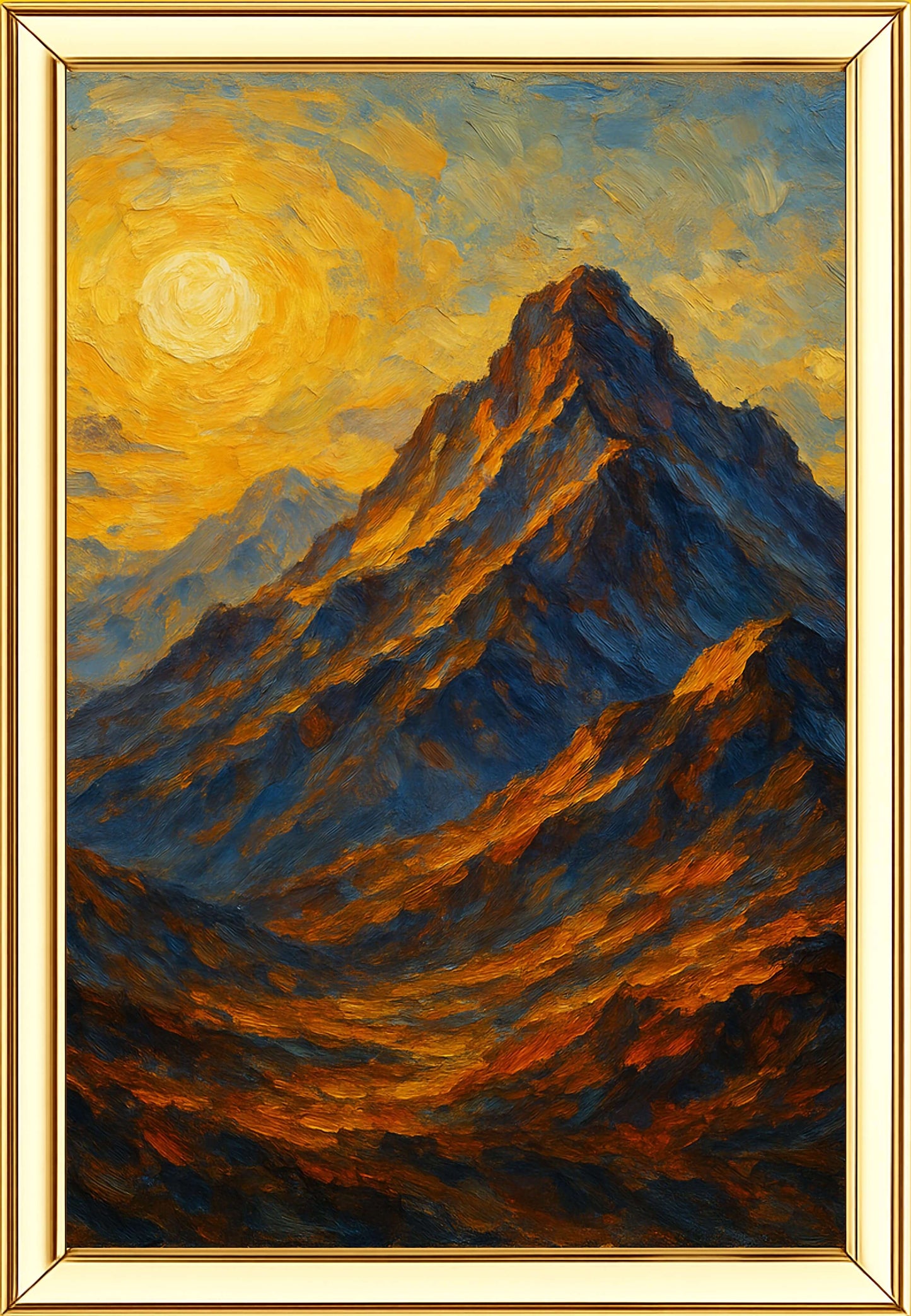Mountain Digital Painting | Ideal for Gifting | Size 14x20 Inch