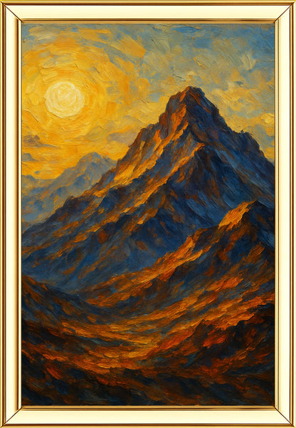 Mountain Digital Painting | Ideal for Gifting | Size 14x20 Inch