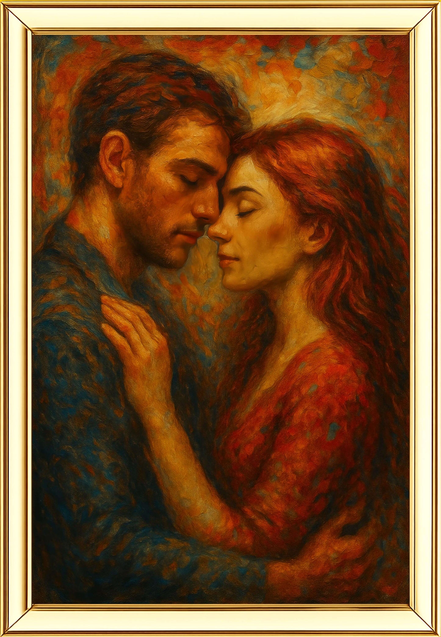 Romantic Couple Digital Painting | Ideal for Gifting | Size 14x20 Inch
