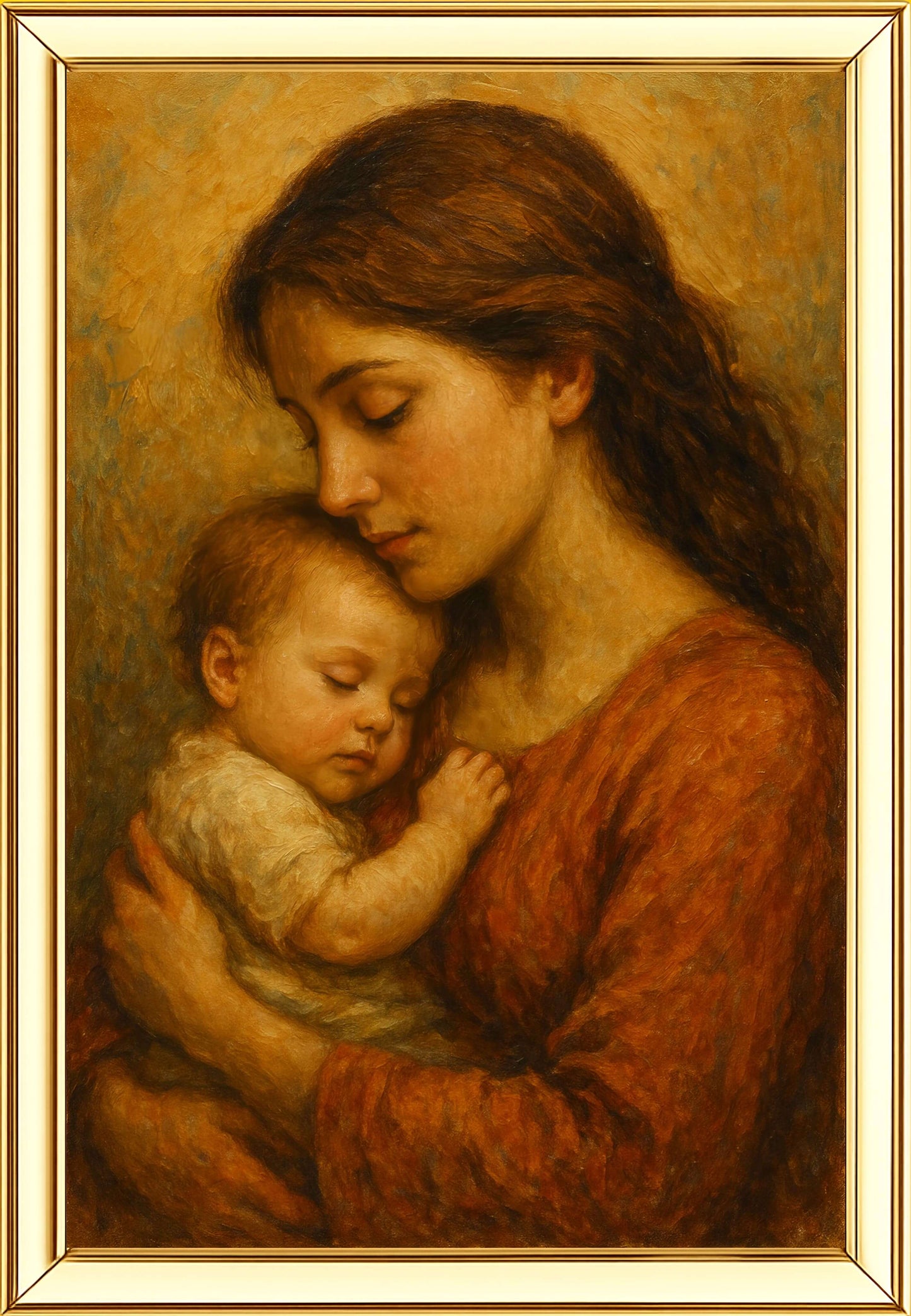 Motherhood Digital Painting | Ideal for Gifting | Size 14x20 Inch