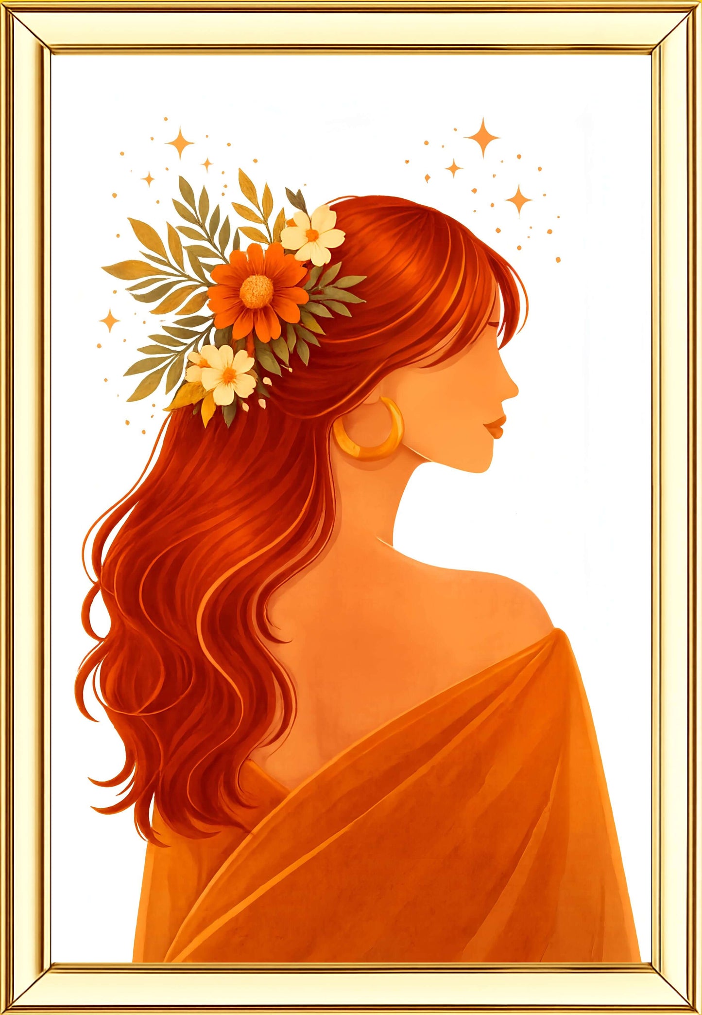 Modern Girl Digital Painting | Ideal for Gifting | Size 14x20 Inch