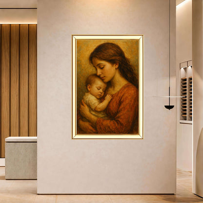 Motherhood Digital Painting | Ideal for Gifting | Size 14x20 Inch