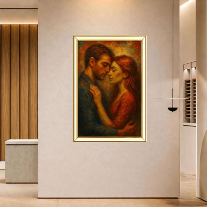 Romantic Couple Digital Painting | Ideal for Gifting | Size 14x20 Inch