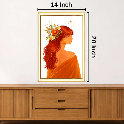Modern Girl Digital Painting | Ideal for Gifting | Size 14x20 Inch
