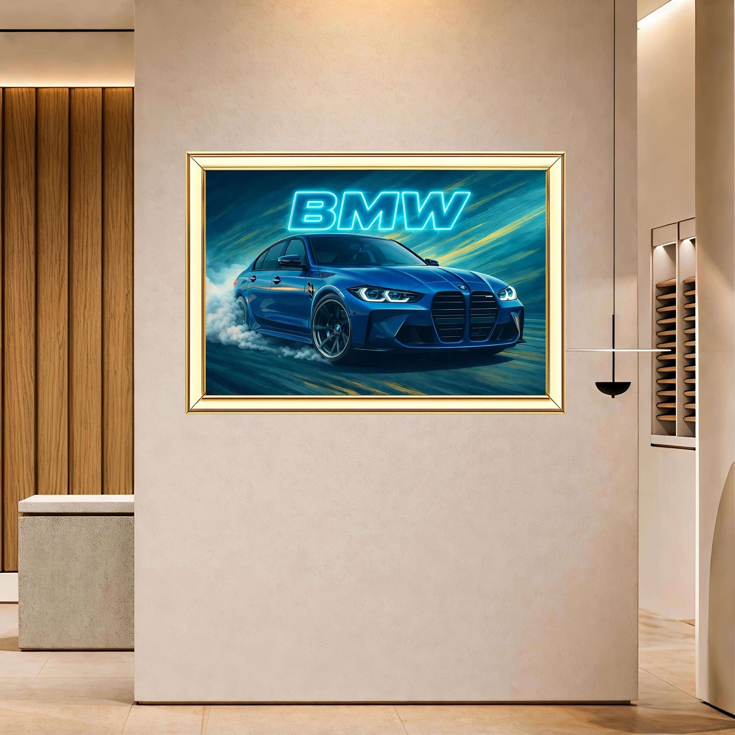 BMW Digital Painting | Ideal for Gifting | Size 14x20 Inch