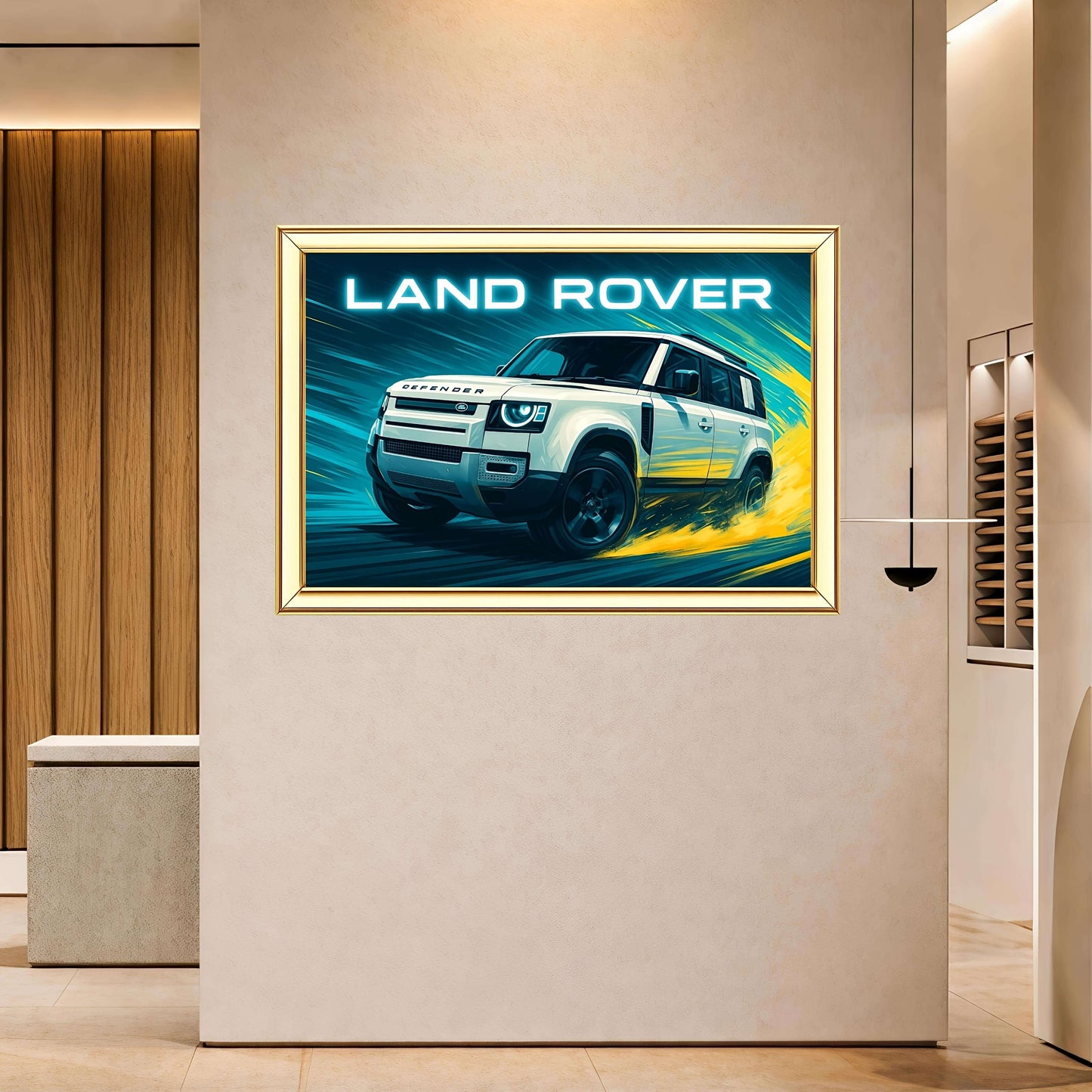 Land Rover Digital Painting | Ideal for Gifting | Size 14x20 Inch