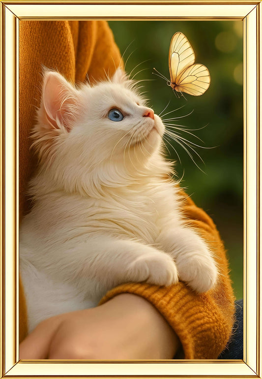 Vibrant Persian Cat Painting | Ideal for Gifting | Size 14x20 Inch