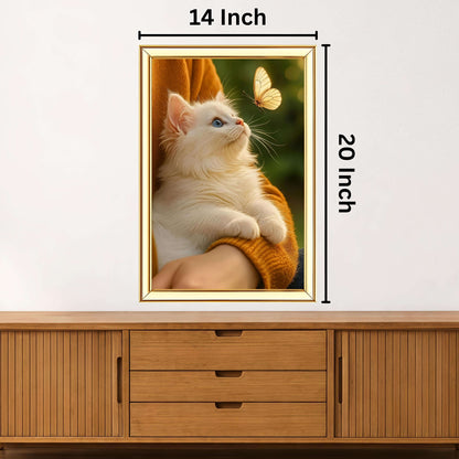 Cat Digital Painting | Ideal for Gifting | Size 14x20 Inch