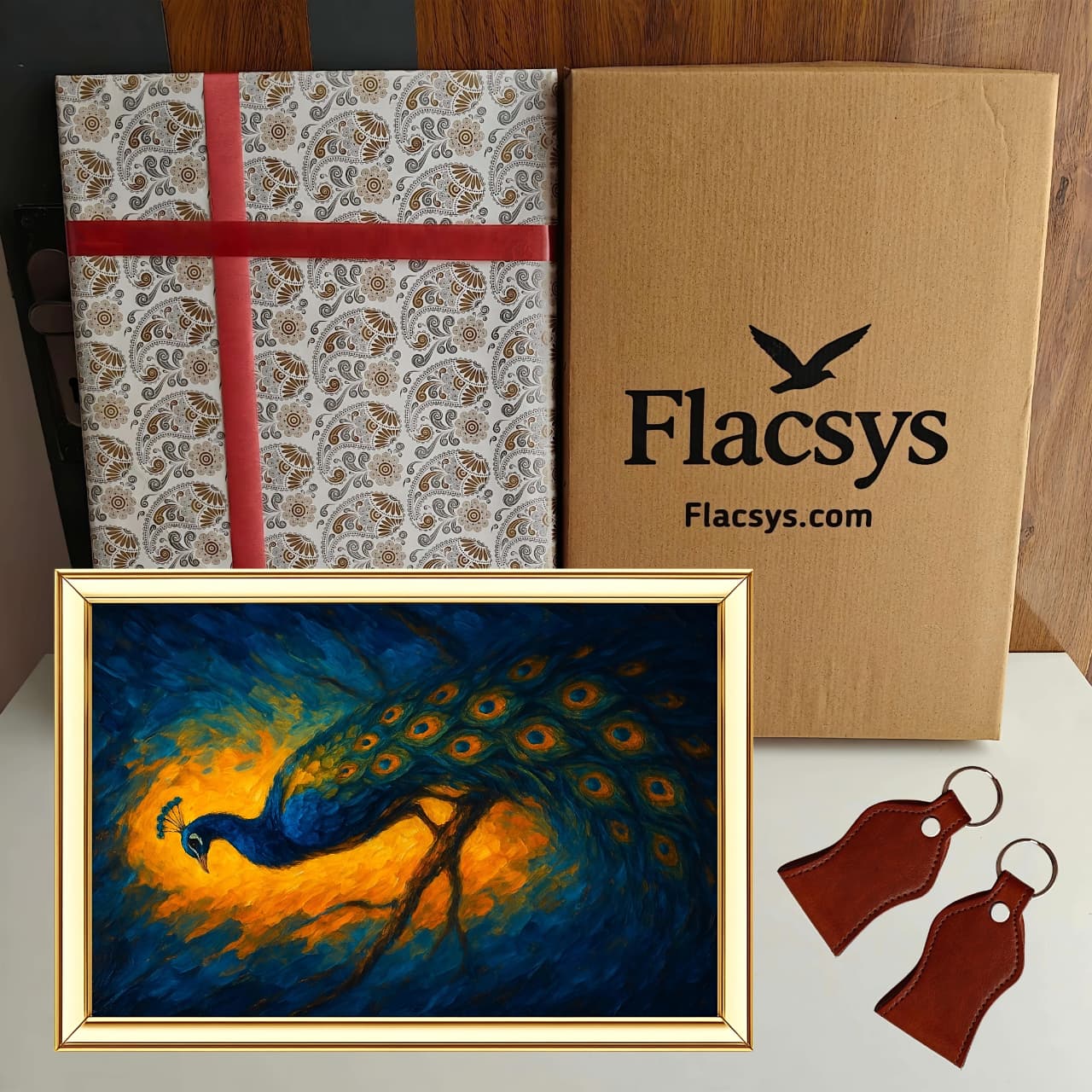 Vibrant Peacock Painting | Ideal for Gifting | Size 14x20 Inch
