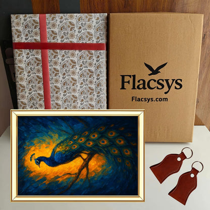 Vibrant Peacock Painting | Ideal for Gifting | Size 14x20 Inch