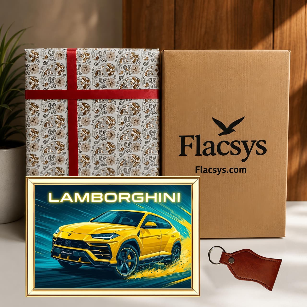 Lamborghini Digital Painting | Ideal for Gifting | Size 14x20 Inch
