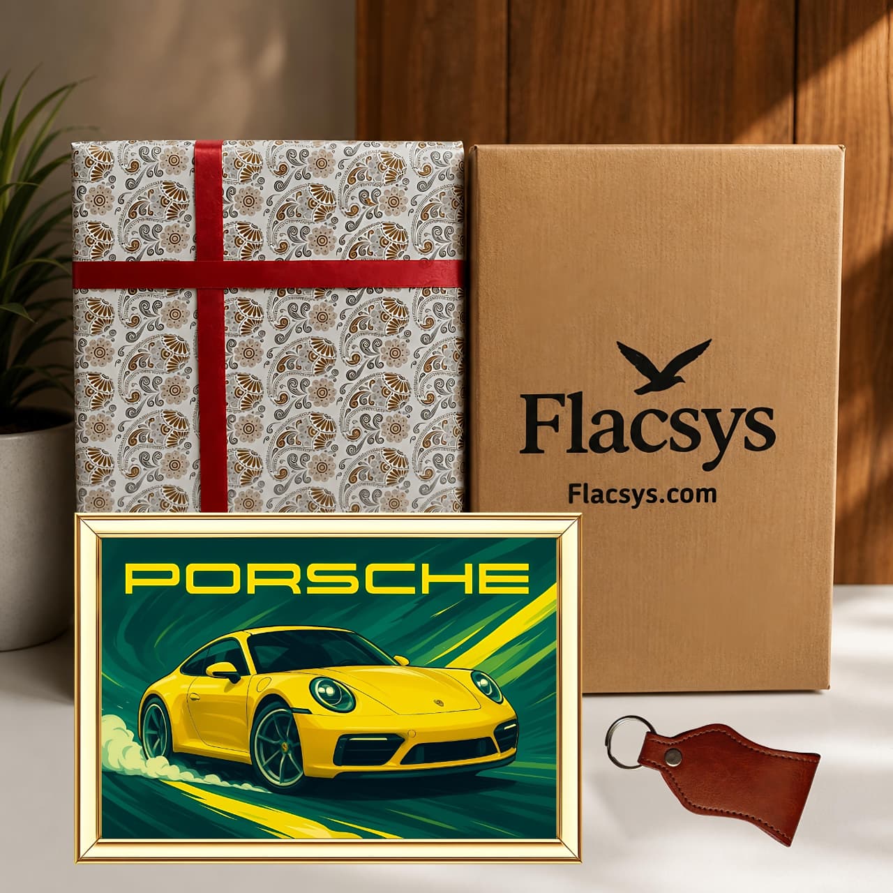 Porsche Digital Painting | Ideal for Gifting | Size 14x20 Inch