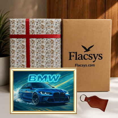 BMW Digital Painting | Ideal for Gifting | Size 14x20 Inch